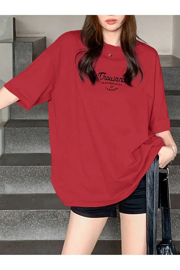 Kadın Baskılı Oversize T-shirt